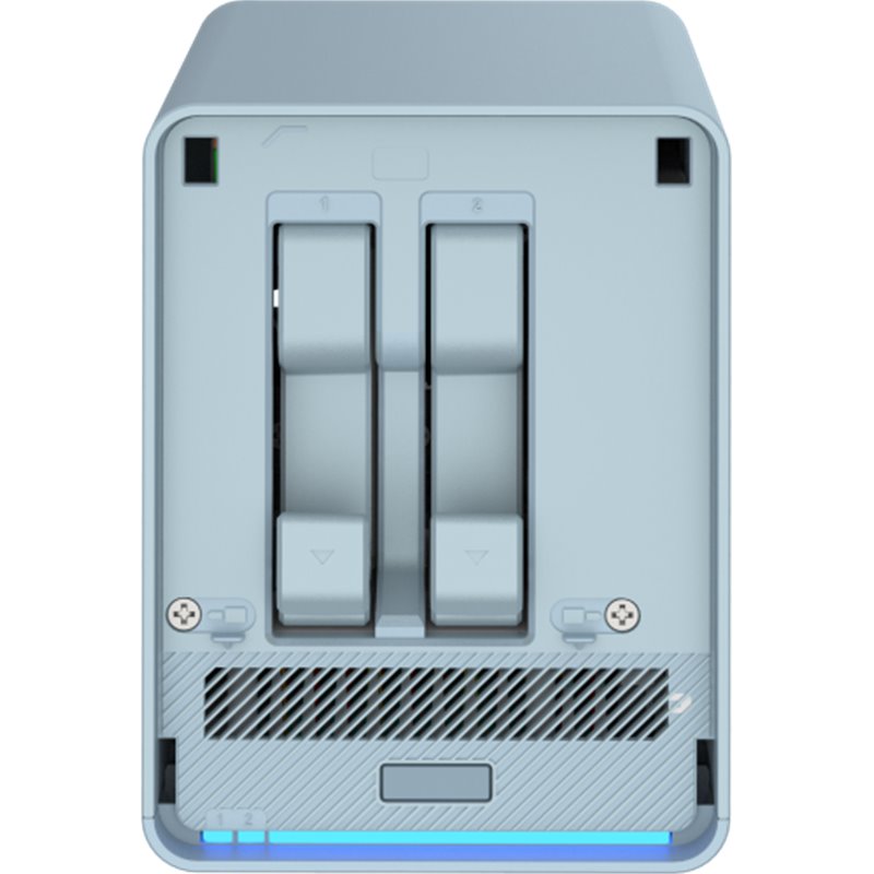 QNAP QMiroPlus-201W NAS Escritorio Intel® Celeron® J4125 4 GB DDR4 0 TB QNAP Turbo System Azul