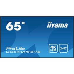 MONITOR IIYAMA65" 3840X2160, 4K UHD IPS PANEL, 1% HAZE, LANDSCAPE Y PORTRAIT , SPEAKERS 2X 10W , 3X HDMI, 500CD/M², MEDIA PLAY U