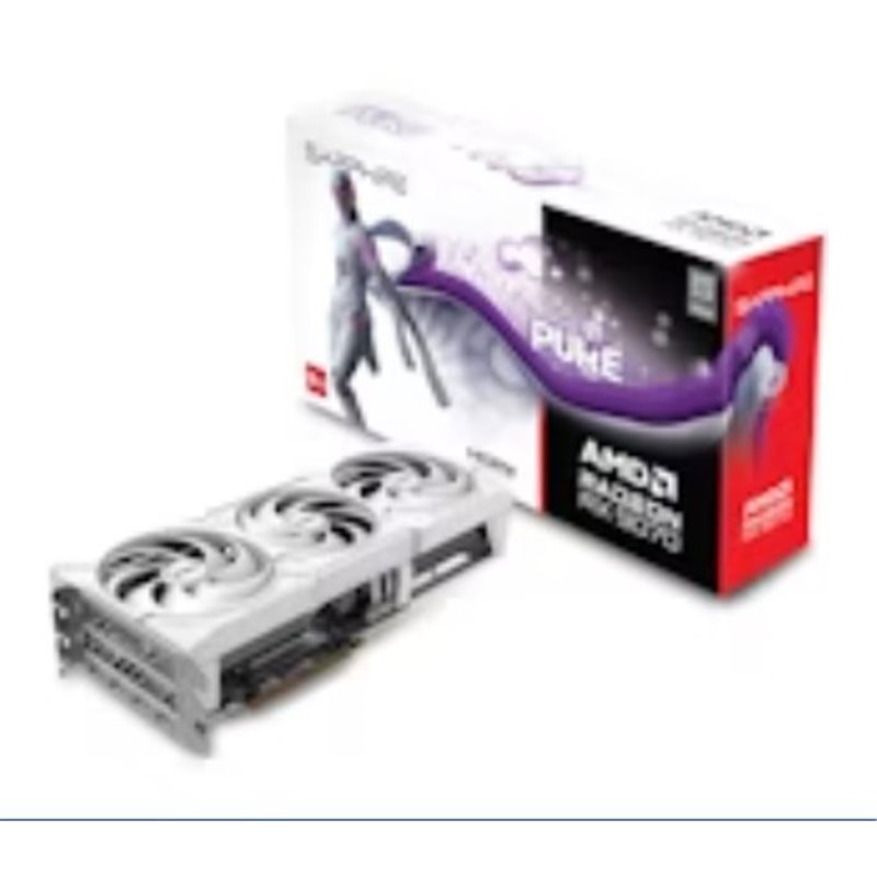 VGA SAPPHIRE PURE RX 9070 GAMING OC,AMD,RX9070,16GB,GDDR6,256BIT,2HDMI+2DP (3 VENTILADORES)