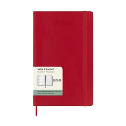 AGENDA 18M 2025-2026 SEMANAL L (13 X 21 CM) ROJO TAPA BLANDA MOLESKINE DSF218WN3Y26