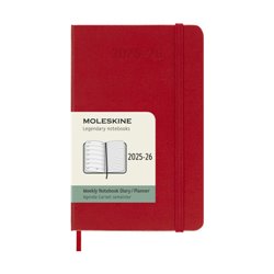 AGENDA 18M 2025-2026 SEMANAL P (9 X 14 CM) ROJO TAPA DURA MOLESKINE DHF218WN2Y26