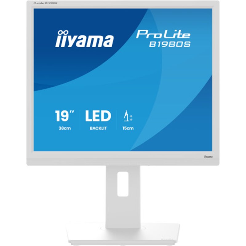 iiyama ProLite B1980S-W1 pantalla para PC 48,3 cm (19") 1280 x 1024 Pixeles SVGA LED Blanco