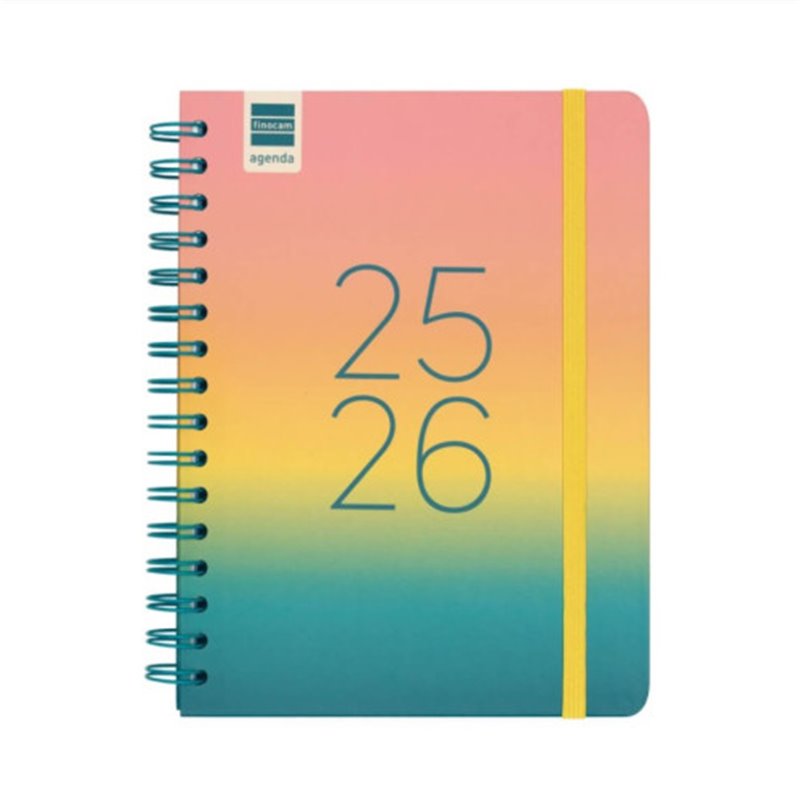 AGENDA ESCOLAR 2025-2026 CURSO COSMO 4º 155X212  SEMANA VISTA HORIZONTAL IRIS+ FINOCAM 537050326