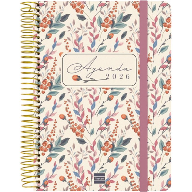 AGENDA 16 MESES SEPTIEMBRE 2025-DICIEMBRE 2026 CLOE E10-155X212 SEMANA VISTA HORIZONTAL ROSA+ FINOCAM 627100226