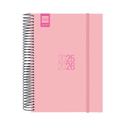 AGENDA ESCOLAR 2025-2026 ESPIR E10-155X212 1DIA PAGINA ROSA+ FINOCAM 633120226