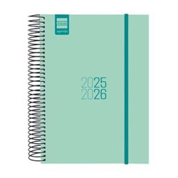 AGENDA ESCOLAR 2025-2026 ESPIR E10-155X212 1DIA PAGINA TURQUESA+ FINOCAM 633120126