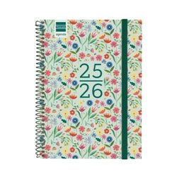 AGENDA ESCOLAR 2025-2026 SECUNDARIA 4º 155X212 SEMANA VISTA HORIZONTAL FIORI+ FINOCAM 634204926