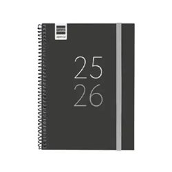 AGENDA ESCOLAR 2025-2026 SECUNDARIA 4º 155X212 SEMANA VISTA HORIZONTAL NEGRO+ FINOCAM 634204026