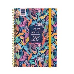 AGENDA ESCOLAR 2025-2026 SECUNDARIA 4º 155X212 SEMANA VISTA HORIZONTAL TROPICAL+ FINOCAM 634205026