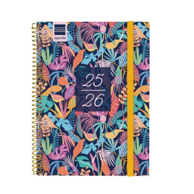 AGENDA ESCOLAR 2025-2026 SECUNDARIA 4º 155X212 SEMANA VISTA HORIZONTAL TROPICAL+ FINOCAM 634205026