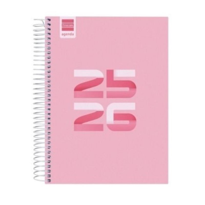 AGENDA ESCOLAR 2025-2026 COOL 4º 155X212 1DIA PAGINA ROSA+ FINOCAM 645060426