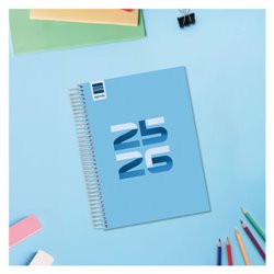 AGENDA ESCOLAR 2025-2026 COOL 4º 155X212 1DIA PAGINA AZUL+ FINOCAM 645060126