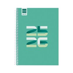 AGENDA ESCOLAR 2025-2026 COOL 4º 155X212 1DIA PAGINA VERDE+ FINOCAM 645060926