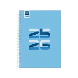 AGENDA ESCOLAR 2025-2026 COOL 4º 155X212 SEMANA VISTA HORIZONTAL AZUL+ FINOCAM 645040126