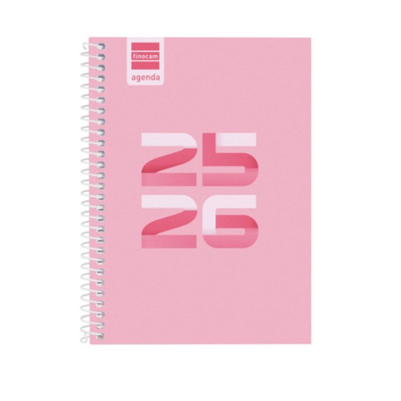 AGENDA ESCOLAR 2025-2026 COOL 8º 120X164 SEMANA VISTA HORIZONTAL ROSA+ FINOCAM 645000426