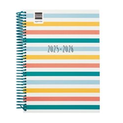 AGENDA ESCOLAR 2025-2026 DIVA 4º 155X212 1DIA PAGINA COLORS+ FINOCAM 536160526