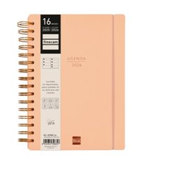 AGENDA 16 MESES SEPTIEMBRE 2025-DICIEMBRE 2026 HAIKU E10-155X212 SEMANA VISTA HORIZONTAL CORAL+ FINOCAM 627400326