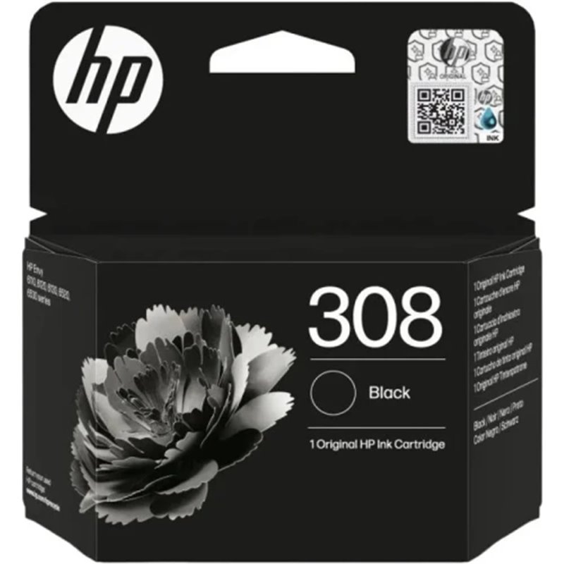 HP Cartucho de Tinta Original 308 negra (UE)