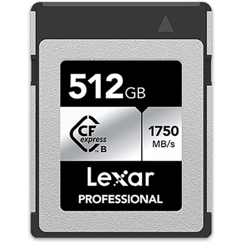 LEXAR 512GB PROFESSIONAL CFEXPRESS TYPE B CARD SILVER, UP TO 1750MB/S READ 1300MB/S WRITE