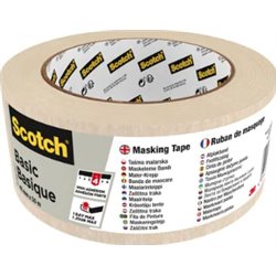 ROLLO CINTA ADHESIVA DE ENMASCARAR PINTOR BASIC 48MM X 50M SCOTCH 7100334410