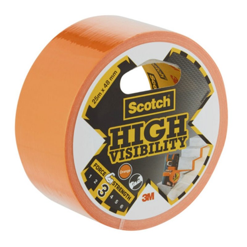 ROLLO CINTA AMERICANA HIGH VISIBILITY 2904 NARANJA 48MM X 25M SCOTCH 7100205301
