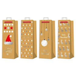 BOLSA BOTELLAS NAVIDAD KRAFT&FOIL BISMARK 332863