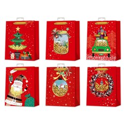 BOLSA NAVIDAD ROJA C/ CONFETTI BISMARK 332865