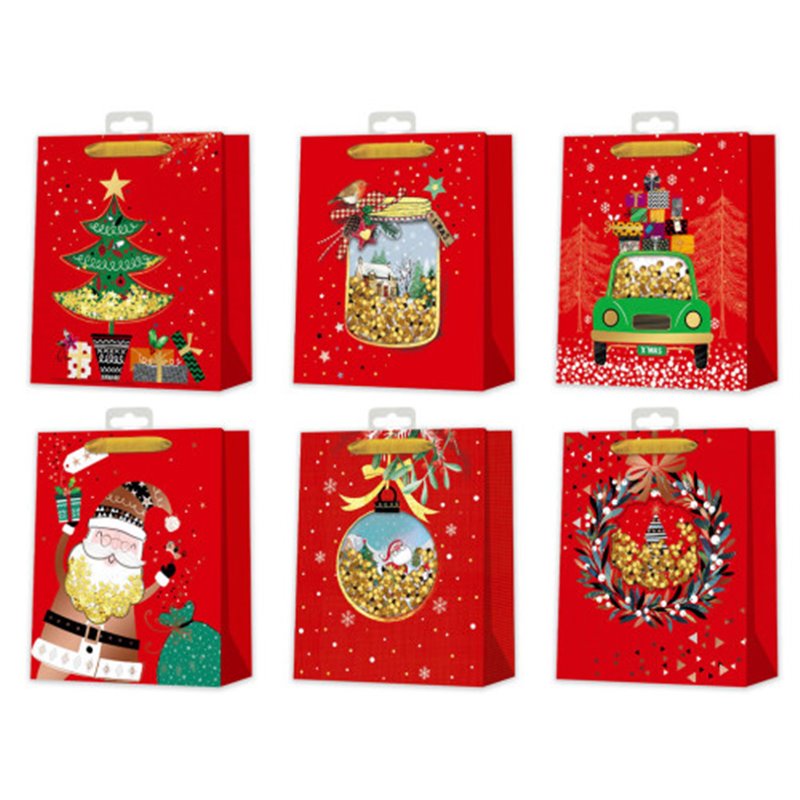 BOLSA NAVIDAD ROJA C/ CONFETTI BISMARK 332865