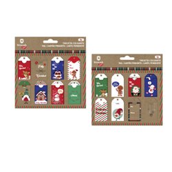 SET 8 TARJETAS COLGANTES NAVIDAD BISMARK 332872