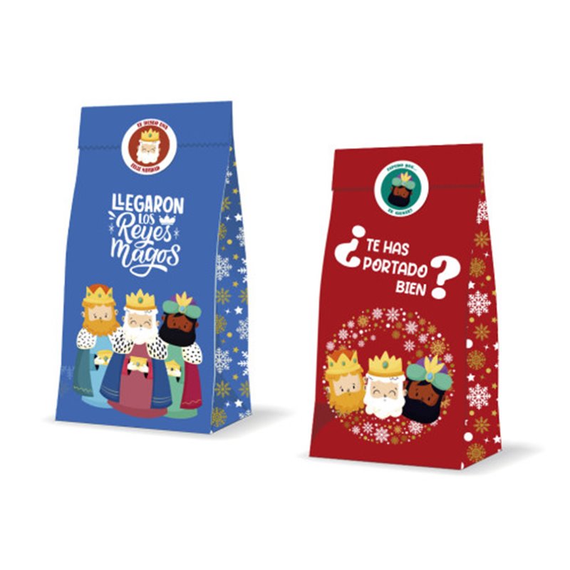 SOBRE REGALO REYES MAGOS 3 UND + ADHESIVOS 20+8X42 CM CM BISMARK 332846