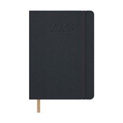 AGENDA 2026 MANHATTAN DÍA PÁGINA 14 X 20 CM. COLOR NEGRO DOHE 12867 - 26