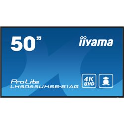 MONITOR IIYAMA 50" , UHD VA PANEL, HAZE 25%, 800CD/M, HORIZ Y VERT, SIGNAL FAILOVER, MM 2X 10W,  HDMI 2X, DP, USB 2.0 X2, WIFI, 