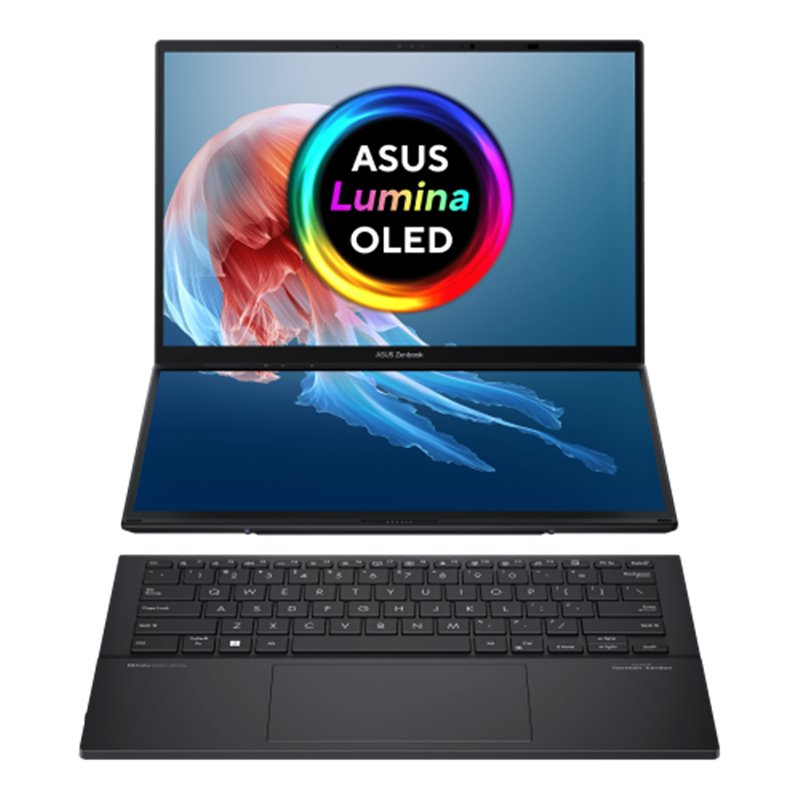 ASUS Zenbook Duo OLED UX8406MA-QL396W - Ordenador Portátil 14" WUXGA (Intel Core Ultra 9 185H, 32GB RAM, 1TB SSD, Arc Graphics, 