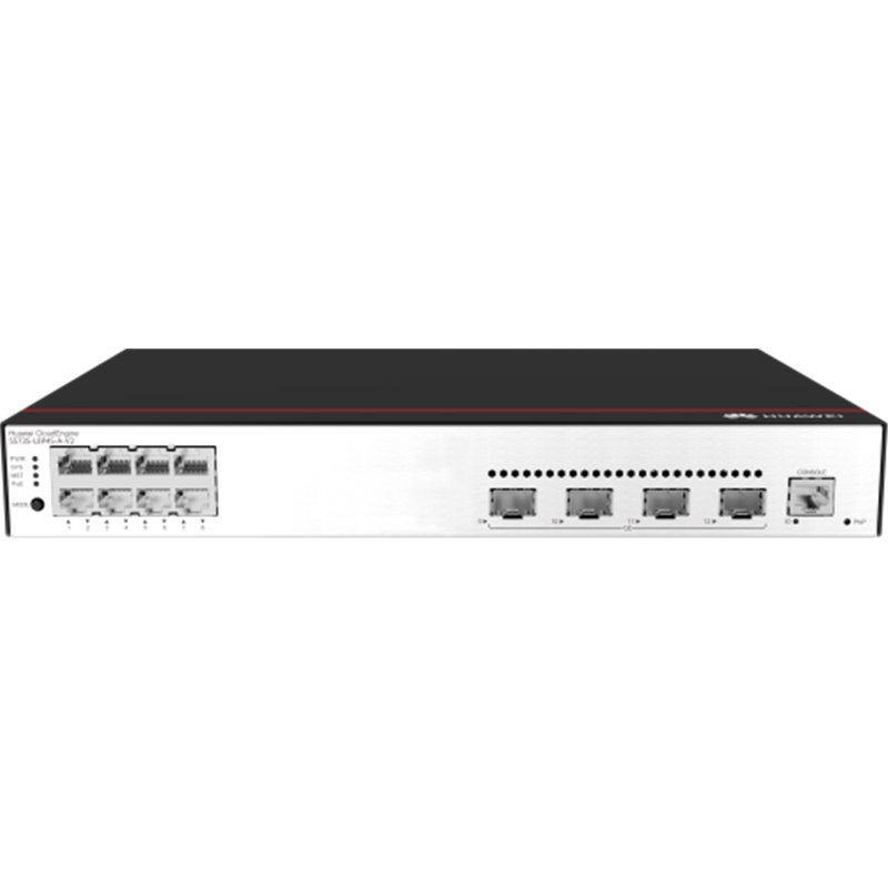 Huawei CloudEngine S5735-L8P4S-A-V2 Gestionado Gigabit Ethernet (10/100/1000) Energía sobre Ethernet (PoE) 1U Negro, Plata