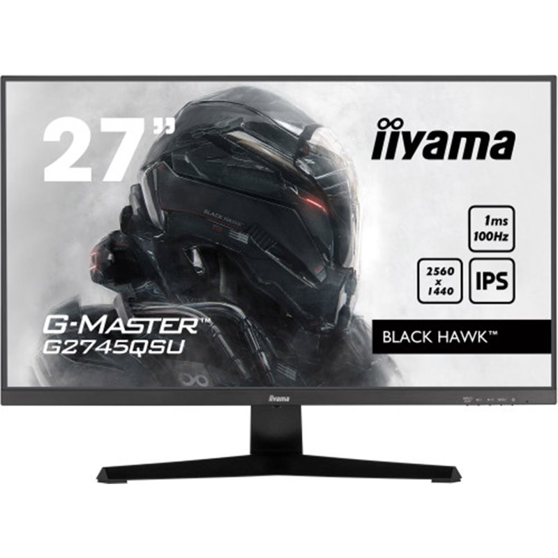 MONITOR IIYAMA 27"/2560 x 1440/100Hz/3.7 MPX/250CD/16:9/HDMI/IPS/NEGRO