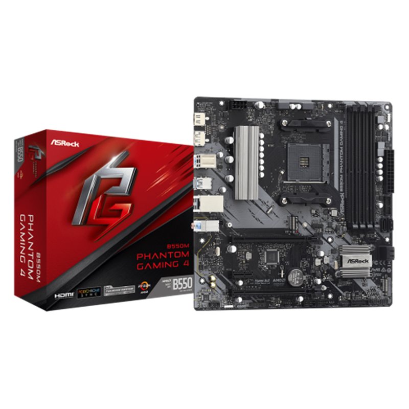 Asrock B550M Phantom Gaming 4 AMD B550 Zócalo AM4 micro ATX