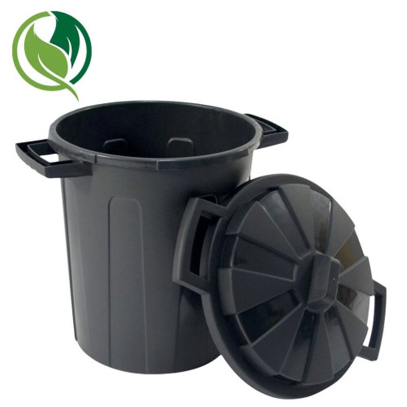 CONTENEDOR SOSTENIBLE DE RECICLAJE CON TAPA 100 LITROS 54X64X68 CM PP NEGRO ARCHIVO 2000 CP1426100 NE