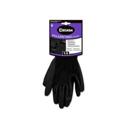 Cegasa 327487 guante de limpieza Poliuretano Negro Unisex