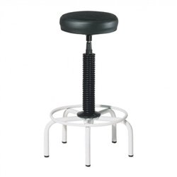 TABURETE CON BASE DE 5 PIES ASIENTO TAPIZADO EN ARAN Y SIMIL PIEL ROCADA 900