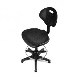 TABURETE CON ASIENTO Y RESPALDO CON REPOSAPIÉS METÁLICO REGULABLE EN ALTURA ROCADA 925N