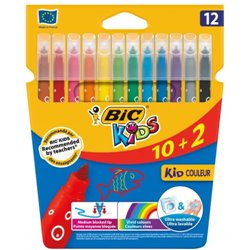 ESTUCHE ROTULADORES FORMATO ESPECIAL 12 UDS KID COULEUR BIC 9246623