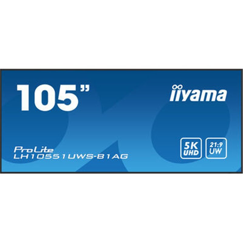 MONITOR PROFESIONAL IIYAMA 105" (LH10551UWS-B1AG) / TIEMPO OPERACION 24/7 / USO HORIZONTAL Y VERTICAL / IPS / 5120X2160 5K UW / 