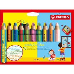 STABILO woody 3 in 1 duo Multicolor 10 pieza(s)