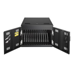 AVer X12 Armario de gestión y carga para dispositivos portátiles Negro