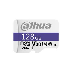 DAHUA MICROSD 128GB MICROSD CARD, READ SPEED UP TO 95 MB/S, WRITE SPEED UP TO 38 MB/S, SPEED CLASS C10, U3, V30, TBW 80TB (DHI-T