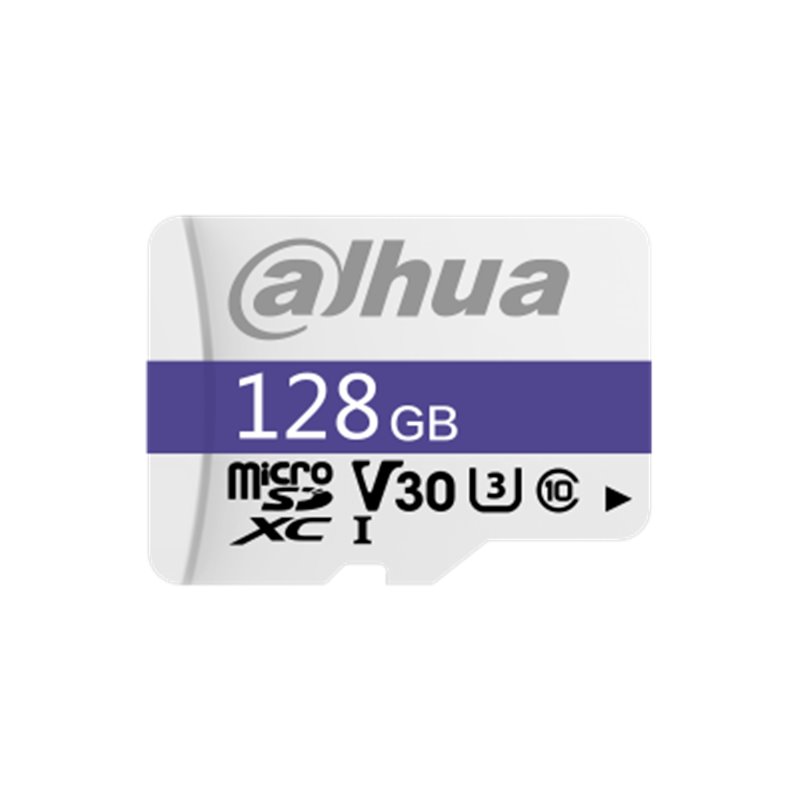 DAHUA MICROSD 128GB MICROSD CARD, READ SPEED UP TO 95 MB/S, WRITE SPEED UP TO 38 MB/S, SPEED CLASS C10, U3, V30, TBW 80TB (DHI-T