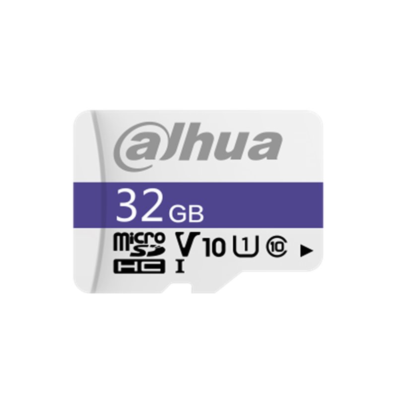 DAHUA MICROSD 32GB MICROSD CARD, READ SPEED UP TO 95 MB/S, WRITE SPEED UP TO 25 MB/S, SPEED CLASS C10, U1, V10, TBW 20TB (DHI-TF