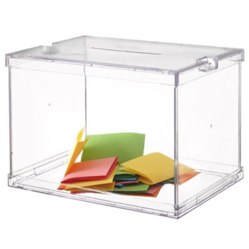 URNA ELECTORAL METACRILATO MODELO OFICIAL 310x440x315MM CON 2 PRECINTOS SEGURIDAD ARCHIVO2000 6158 CS TP