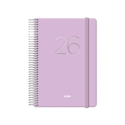 AGENDA 2026 GLOSS ESPIRAL DÍA PÁGINA 12,5 X 18 CM. MORADO DOHE 12574 - 26