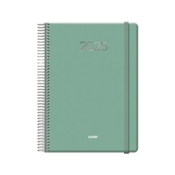AGENDA 2026 DENVER ESPIRAL DÍA PÁGINA 15 X 21 CM. COLOR VERDE DOHE 12720 - 26